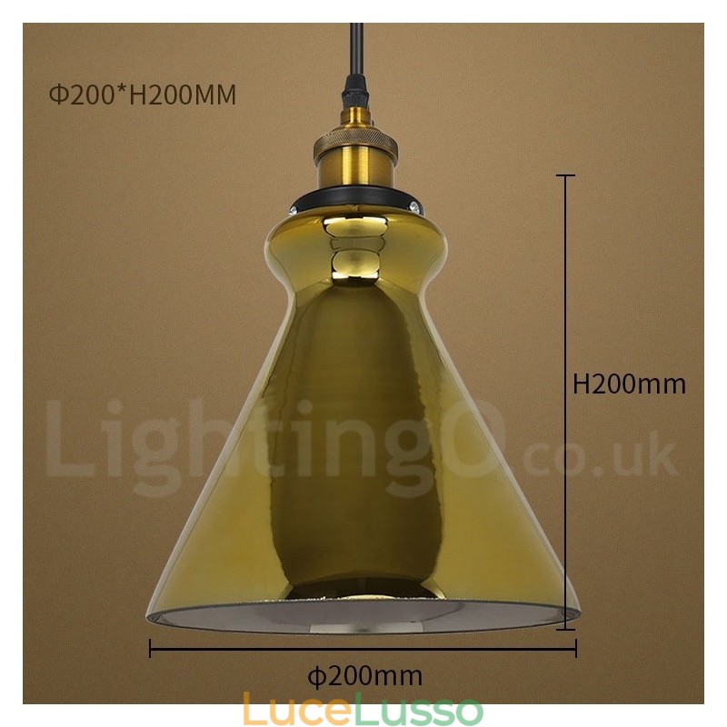 Lampada a sospensione in vetro europeo