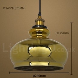 Lampada a sospensione in vetro europeo