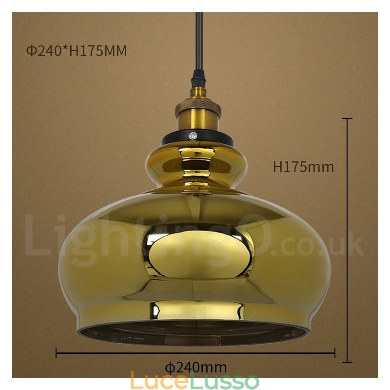 Lampada a sospensione in vetro europeo