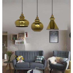 Lampada a sospensione in vetro europeo