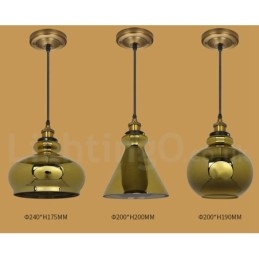 Lampada a sospensione in vetro europeo