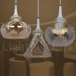 Lampada a sospensione in vetro moderna e contemporanea europea
