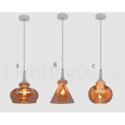 Lampada a sospensione in vetro moderna e contemporanea europea
