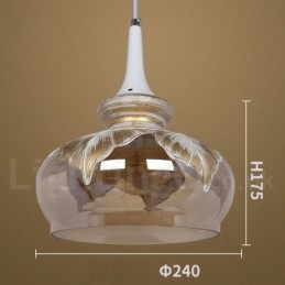 Lampada a sospensione in vetro moderna e contemporanea europea