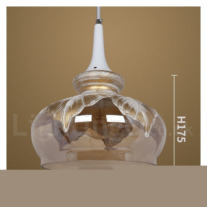 Lampada a sospensione in vetro moderna e contemporanea europea