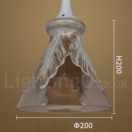 Lampada a sospensione in vetro moderna e contemporanea europea