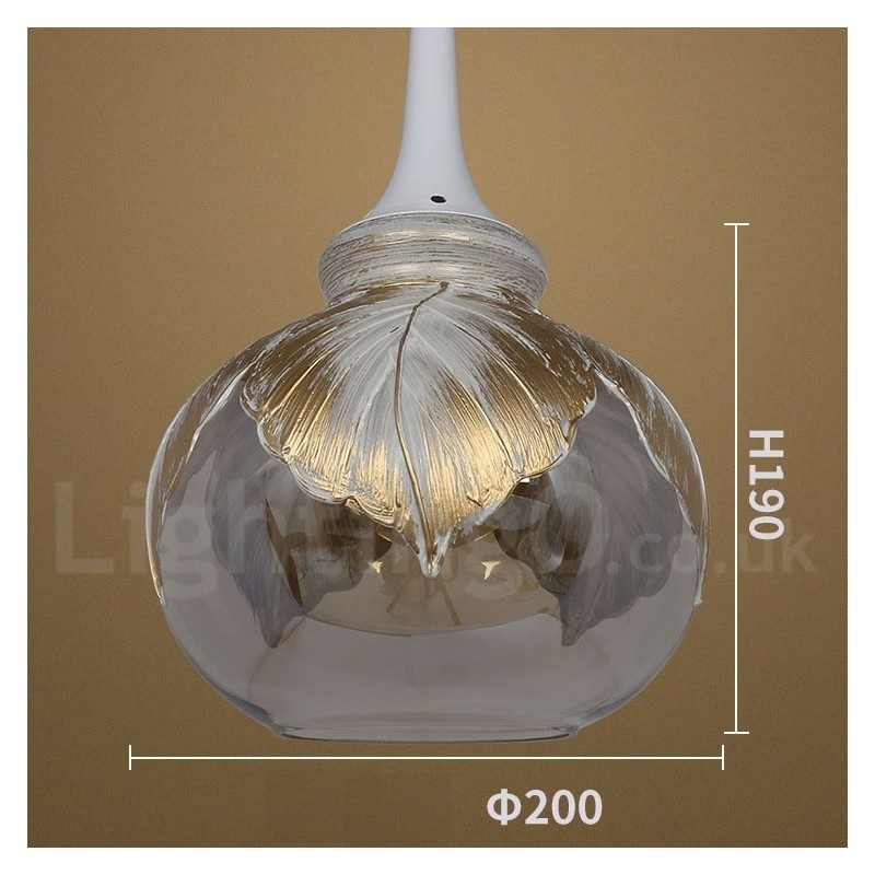 Lampada a sospensione in vetro moderna e contemporanea europea