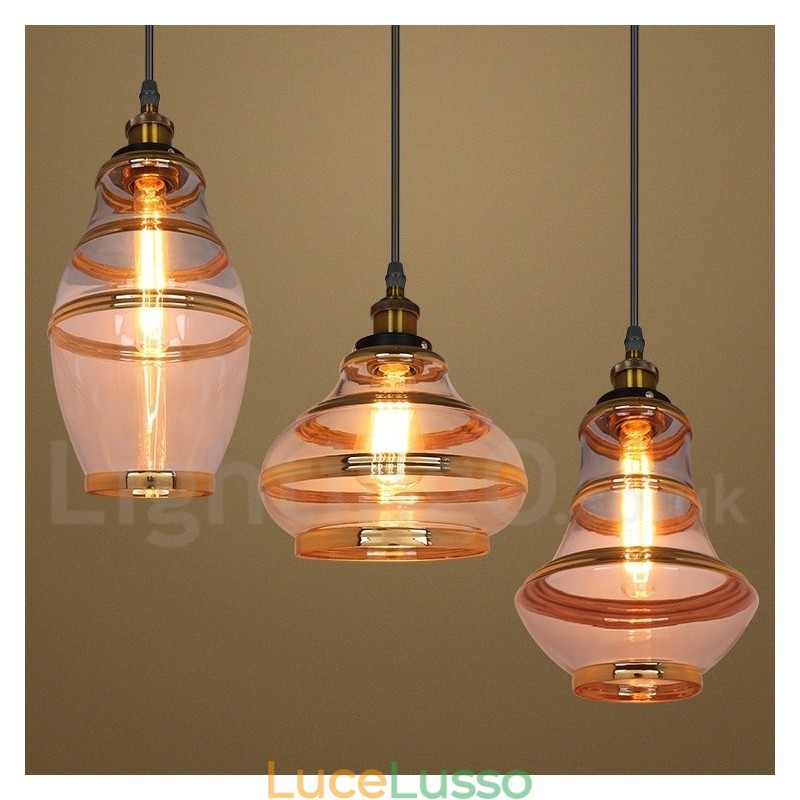Lampada a sospensione in vetro europeo da bar lounge