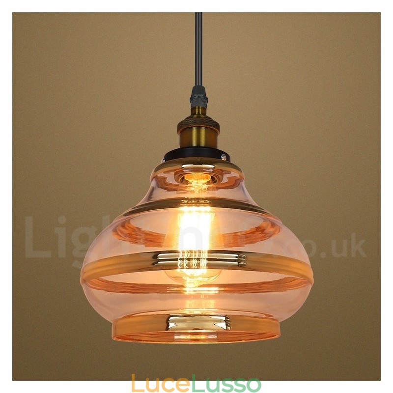 Lampada a sospensione in vetro europeo da bar lounge