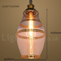 Lampada a sospensione in vetro europeo da bar lounge