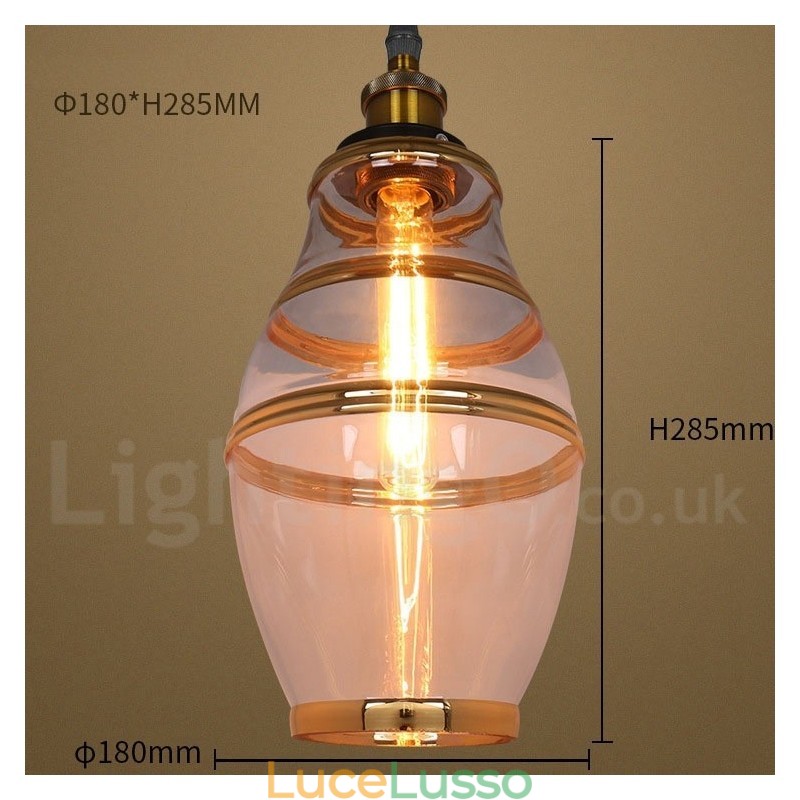Lampada a sospensione in vetro europeo da bar lounge
