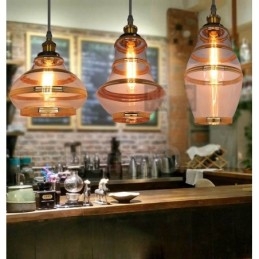 Lampada a sospensione in vetro europeo da bar lounge