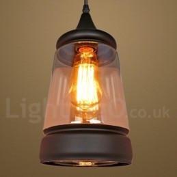 Lampada a sospensione in vetro retrò europeo da salotto