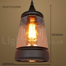 Lampada a sospensione in vetro retrò europeo da salotto