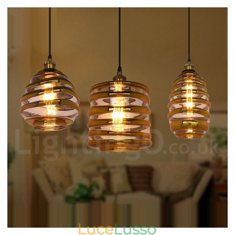 Lampada a sospensione in vetro europeo Lampada a sospensione da bar e lounge