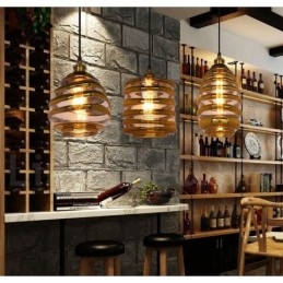 Lampada a sospensione in vetro europeo Lampada a sospensione da bar e lounge