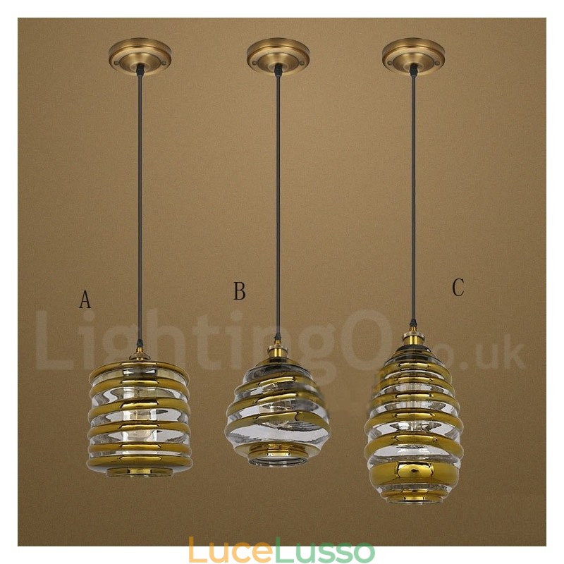 Lampada a sospensione in vetro europeo Lampada a sospensione da bar e lounge
