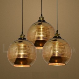 Lampada a sospensione in vetro europeo Lampada a sospensione da caffè