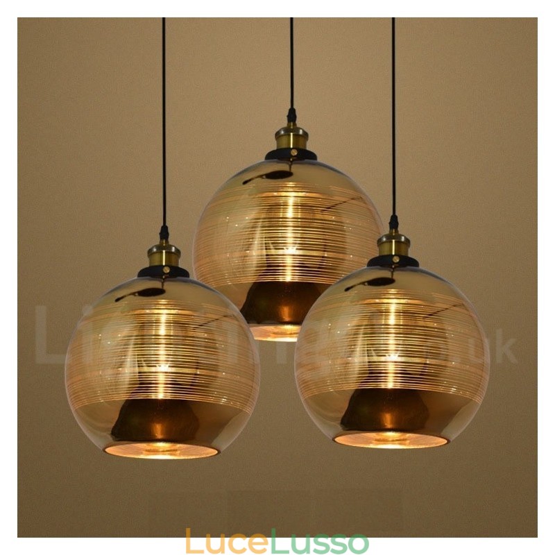 Lampada a sospensione in vetro europeo Lampada a sospensione da caffè