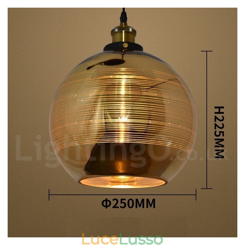 Lampada a sospensione in vetro europeo Lampada a sospensione da caffè