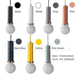 Lampada a sospensione da caffè moderna e contemporanea in stile nordico da 1 luce