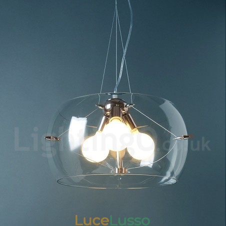 Lampada a sospensione moderna e contemporanea in vetro a 3 luci Lampada a sospensione moderna e contemporanea in vetro a 3 luci