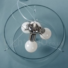 Lampada a sospensione moderna e contemporanea in vetro a 3 luci
