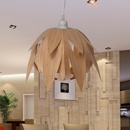Lampadario in bambù con gabbia per uccelli, stile vintage e creativo