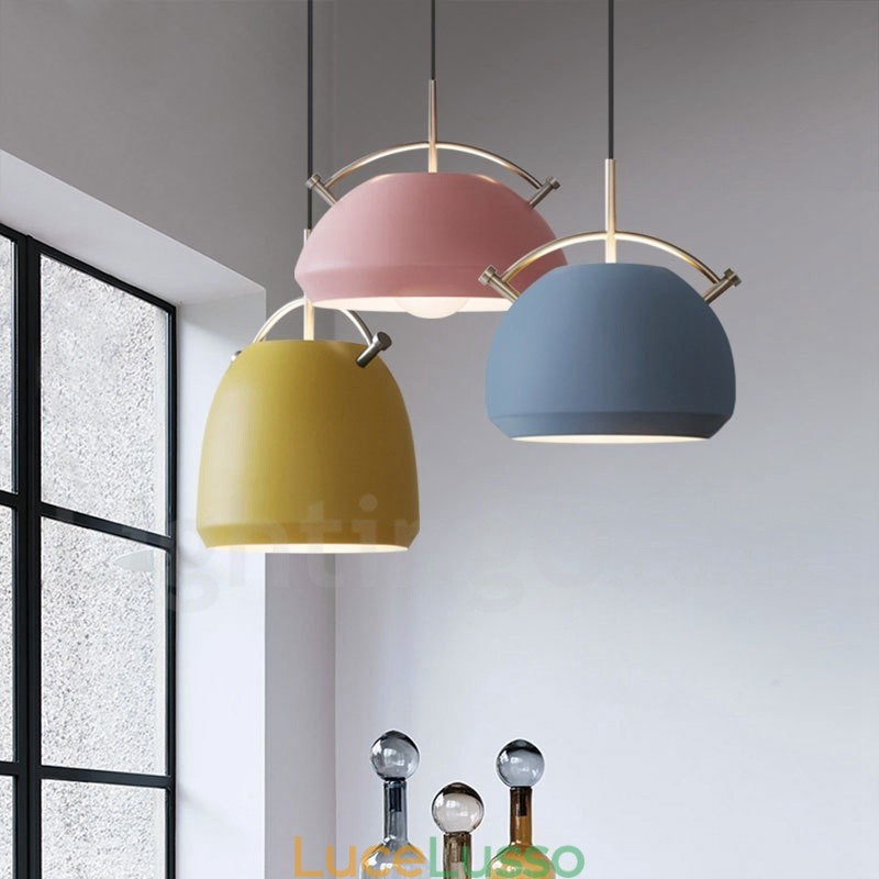 Lampada a sospensione da caffè moderna e contemporanea in stile nordico da 1 luce