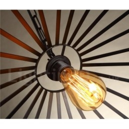 Lampada a sospensione rustica da lodge a 1 luce Lampada a sospensione in corda di canapa da caffè
