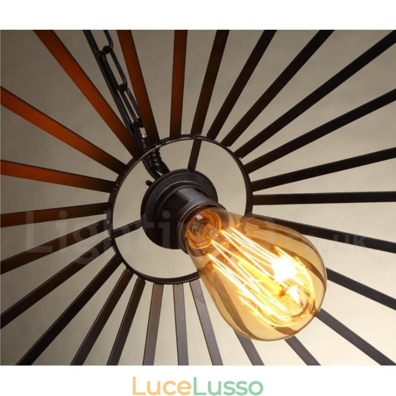Lampada a sospensione rustica da lodge a 1 luce Lampada a sospensione in corda di canapa da caffè