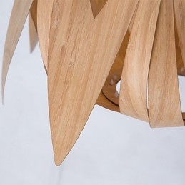 Lampadario in bambù con gabbia per uccelli, stile vintage e creativo