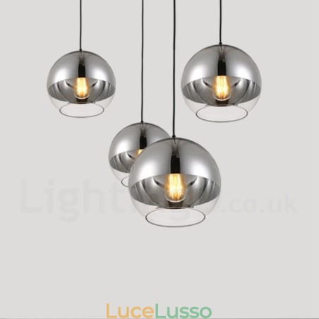 Lampada a sospensione moderna e contemporanea in vetro da caffè con placcatura a 1 luce Lampada a sospensione moderna e contemporanea in vetro da caffè con placcatura a 1 luce