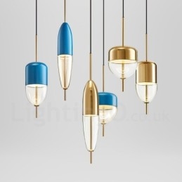 Lampada a sospensione moderna in vetro contemporaneo da 1 luce
