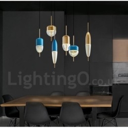 Lampada a sospensione moderna in vetro contemporaneo da 1 luce