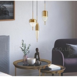 Lampada a sospensione moderna in vetro contemporaneo da 1 luce