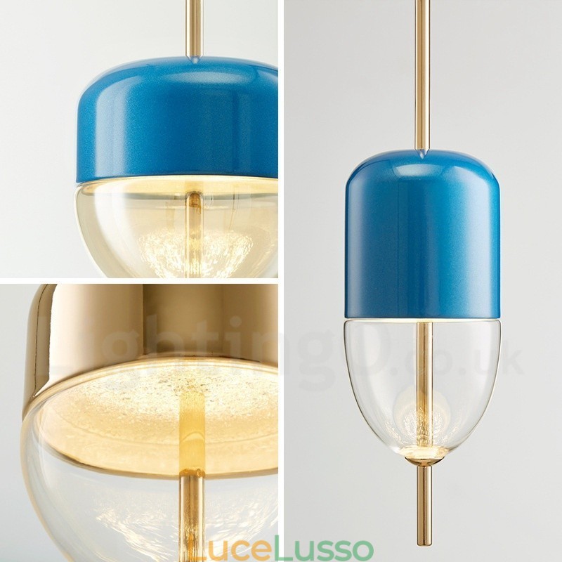Lampada a sospensione moderna in vetro contemporaneo da 1 luce