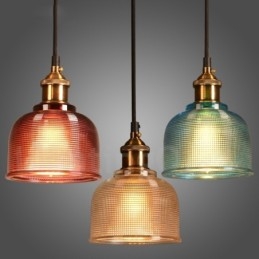 Lampada a sospensione in vetro multicolore moderna e contemporanea da 1 luce