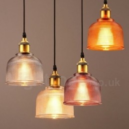 Lampada a sospensione in vetro multicolore moderna e contemporanea da 1 luce