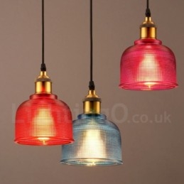 Lampada a sospensione in vetro multicolore moderna e contemporanea da 1 luce