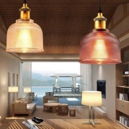 Lampada a sospensione in vetro multicolore moderna e contemporanea da 1 luce