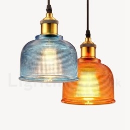 Lampada a sospensione in vetro multicolore moderna e contemporanea da 1 luce