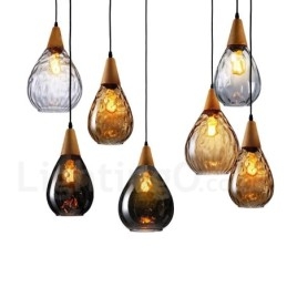 Lampada a sospensione in vetro moderno e contemporaneo in stile nordico da 1 luce