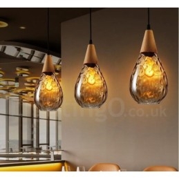 Lampada a sospensione in vetro moderno e contemporaneo in stile nordico da 1 luce