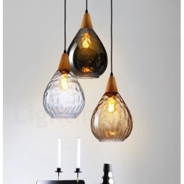 Lampada a sospensione in vetro moderno e contemporaneo in stile nordico da 1 luce