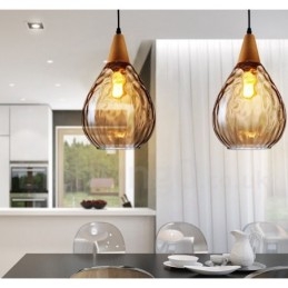 Lampada a sospensione in vetro moderno e contemporaneo in stile nordico da 1 luce