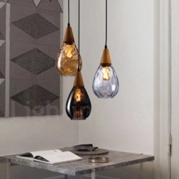Lampada a sospensione in vetro moderno e contemporaneo in stile nordico da 1 luce