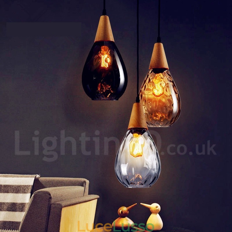 Lampada a sospensione in vetro moderno e contemporaneo in stile nordico da 1 luce