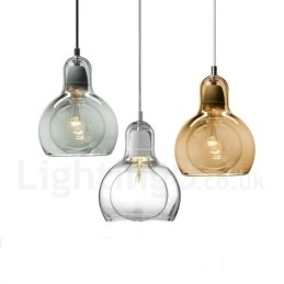 Lampada a sospensione moderna in vetro contemporaneo in stile nordico da 1 luce