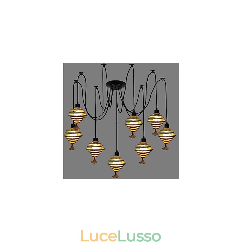 Lampadario a nido d'ape in stile retrò in stile nordico. Lampadario The Heavenly Maids Scatter Blossoms.
